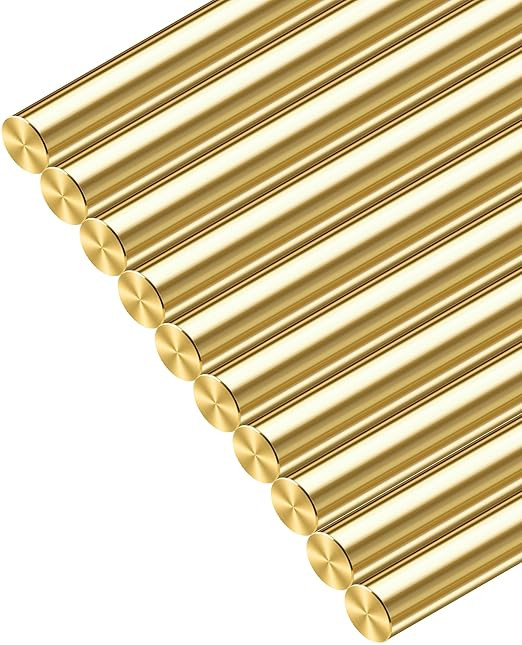 1/8 inch Brass Rods 1/8 x 12 in, 10 Pcs for Knife Making Knife Handles Pins Stock Knife Scale Sol... | Amazon (US)
