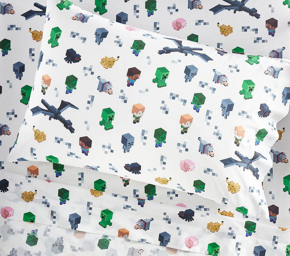 Minecraft™ Organic Sheet Set & Pillowcases | Pottery Barn Kids
