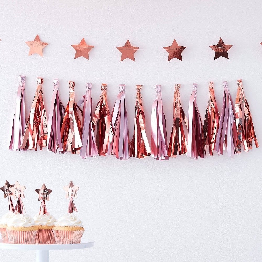 Tassel Garland Party Decorations Pink/ Rose Gold | Target