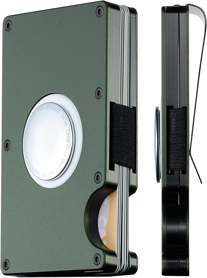 furid Airtag Wallet (No Airtag), Metal Wallet, Mens Wallet with Money Clip, Minimalist Wallet, Sl... | Amazon (US)