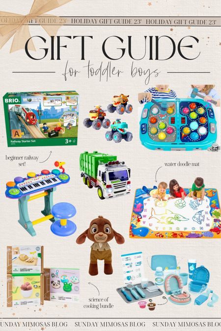 HOLIDAY GIFT GUIDE for toddler boys! 🦕🚛

Here are some of our favorite (and affordable) toddler boy Christmas gifts! 😊 This beginner railway set is under $70 and he’ll have so much fun with this water color doodle mat from Amazon!

Toddler boy gifts, toddler Christmas gifts, toddler gifts, toddler stocking stuffers, toddler boy Christmas gifts, toddler toys, toddler gift guide, toddler boy toys, whack a mole, dentist play set, Melissa and Doug toys, kids toys, Walmart gifts, Walmart toys, toddler boy gift guide

#LTKSeasonal #LTKGiftGuide #LTKHoliday