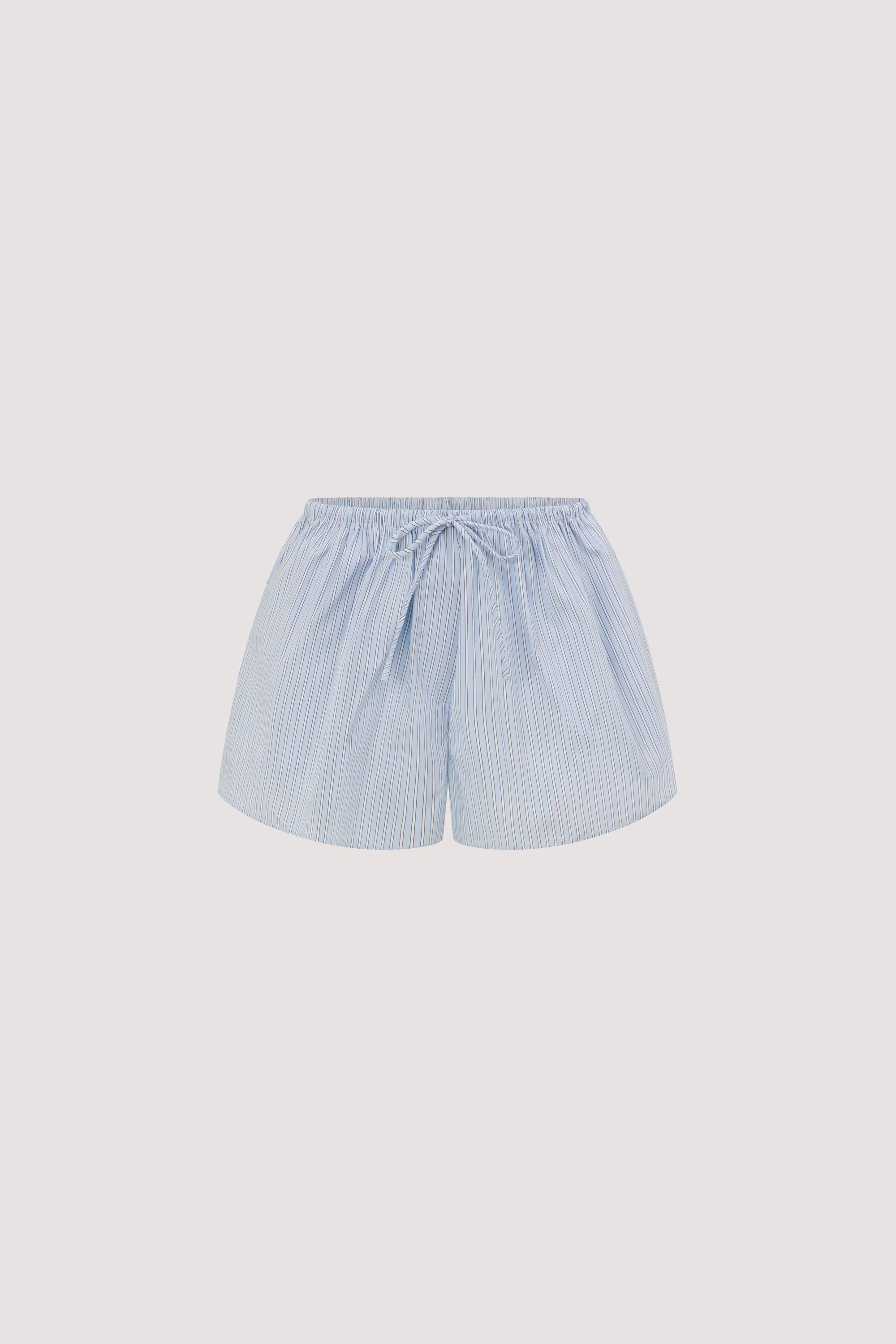 BERNICE BLUE COTTON BLEND SHORT | DISSH