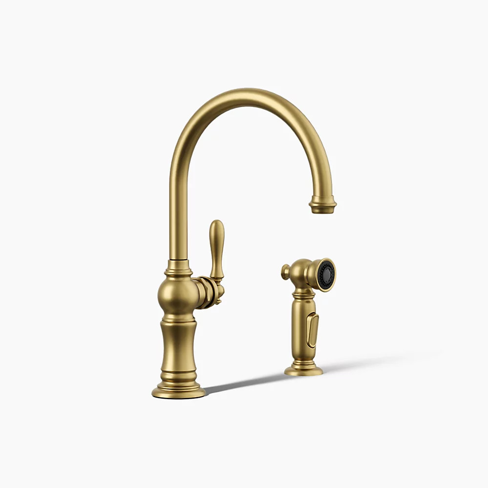 Single-handle kitchen sink faucet with two-function sprayhead | Kohler