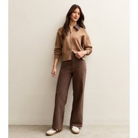 Women's Brown Adalae High Waisted Wide Leg Jeans New Look | New Look (UK)