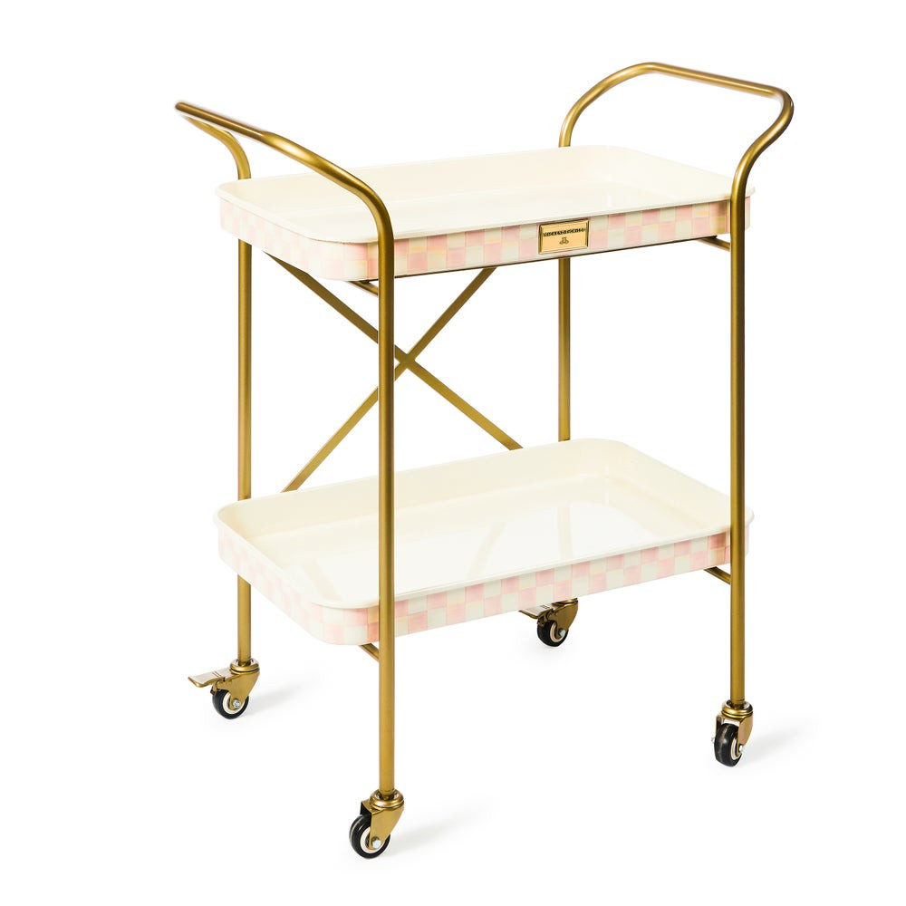 Rosy Check 2-Tier Kitchen Cart | MacKenzie-Childs
