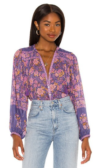 X REVOLVE Juniper Blouse in Violet | Revolve Clothing (Global)