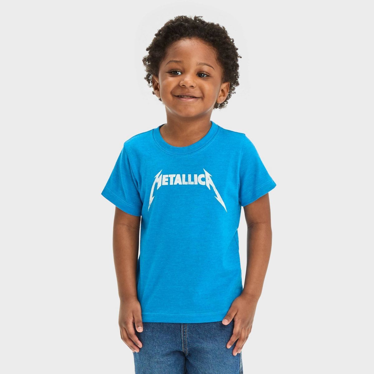 Toddler Boys' Metallica Short Sleeve T-Shirt - Royal Blue | Target