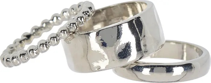 NORDSTROM RACK Hammered Band Ring Set | Nordstromrack | Nordstrom Rack