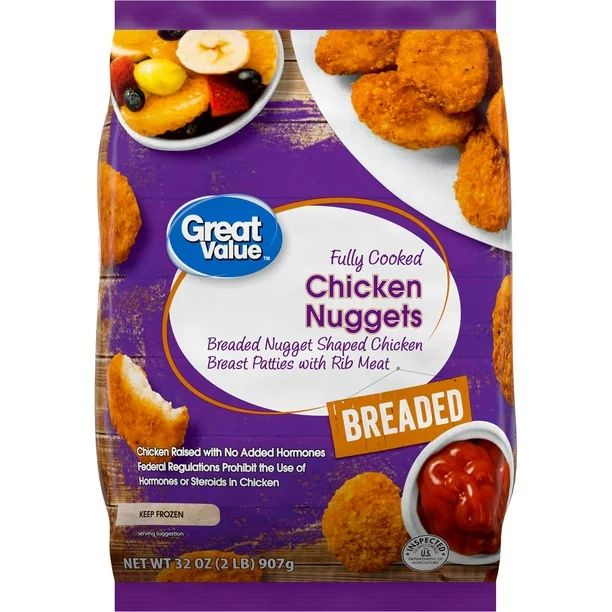 Great Value Chicken Nuggets, 32 oz (Frozen) - Walmart.com | Walmart (US)