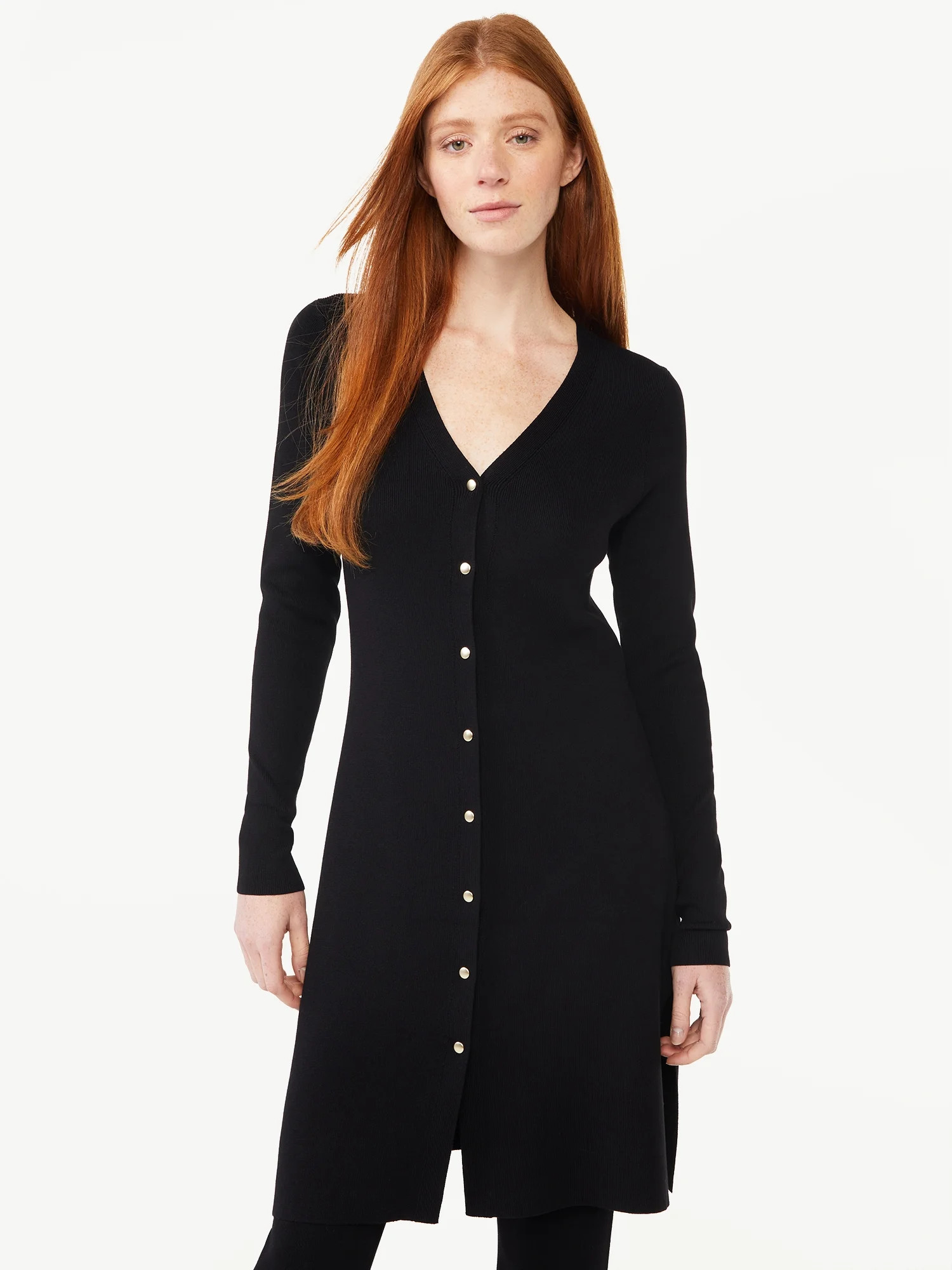 Free Assembly Women's V-Neck Cardigan Sweater, Lightweight | Walmart (US)