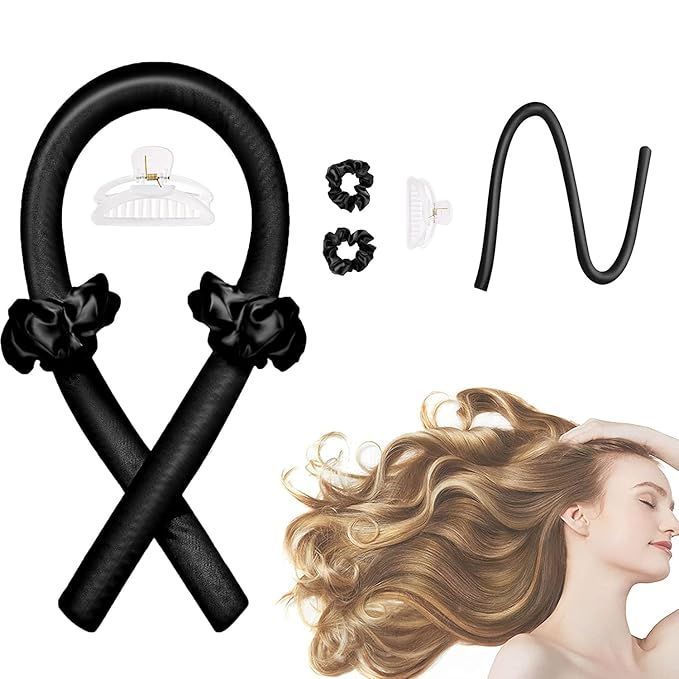 CORATED Heatless Curlers, Heatless Curling Rod Headband No Heat Hair Curlers to Sleep in with Hai... | Amazon (US)