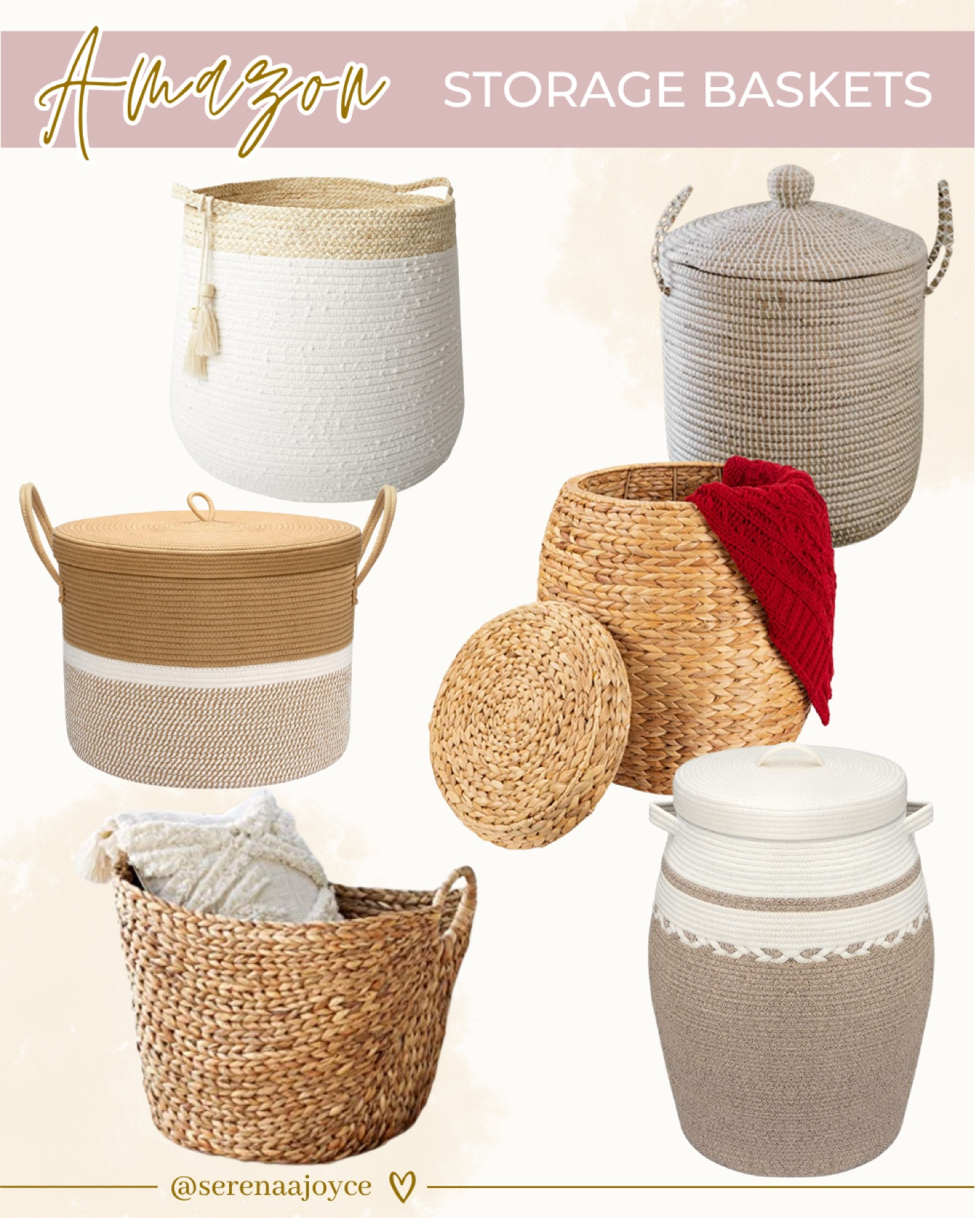 Amazon Storage, Storage Basket, Rope Basket, Amazon Home, boho basket, living room

#LTKsalealert #LTKFind #LTKstyletip

#LTKunder50 #LTKunder100 #LTKhome