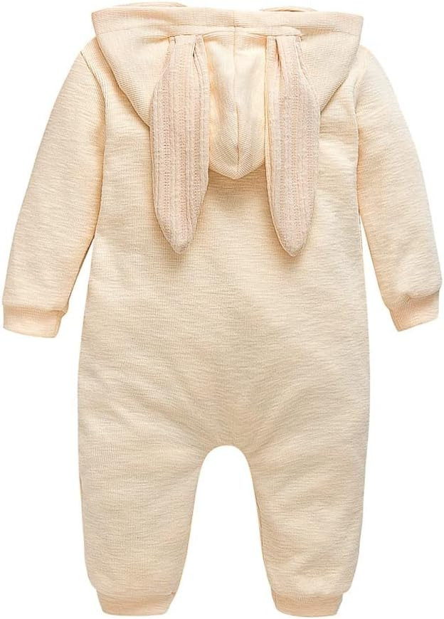 Simplee kids Animal Bunny Baby Easter Romper Long Ear Rabbit Hoodie Romper Jumpsuit with Zipper | Amazon (US)