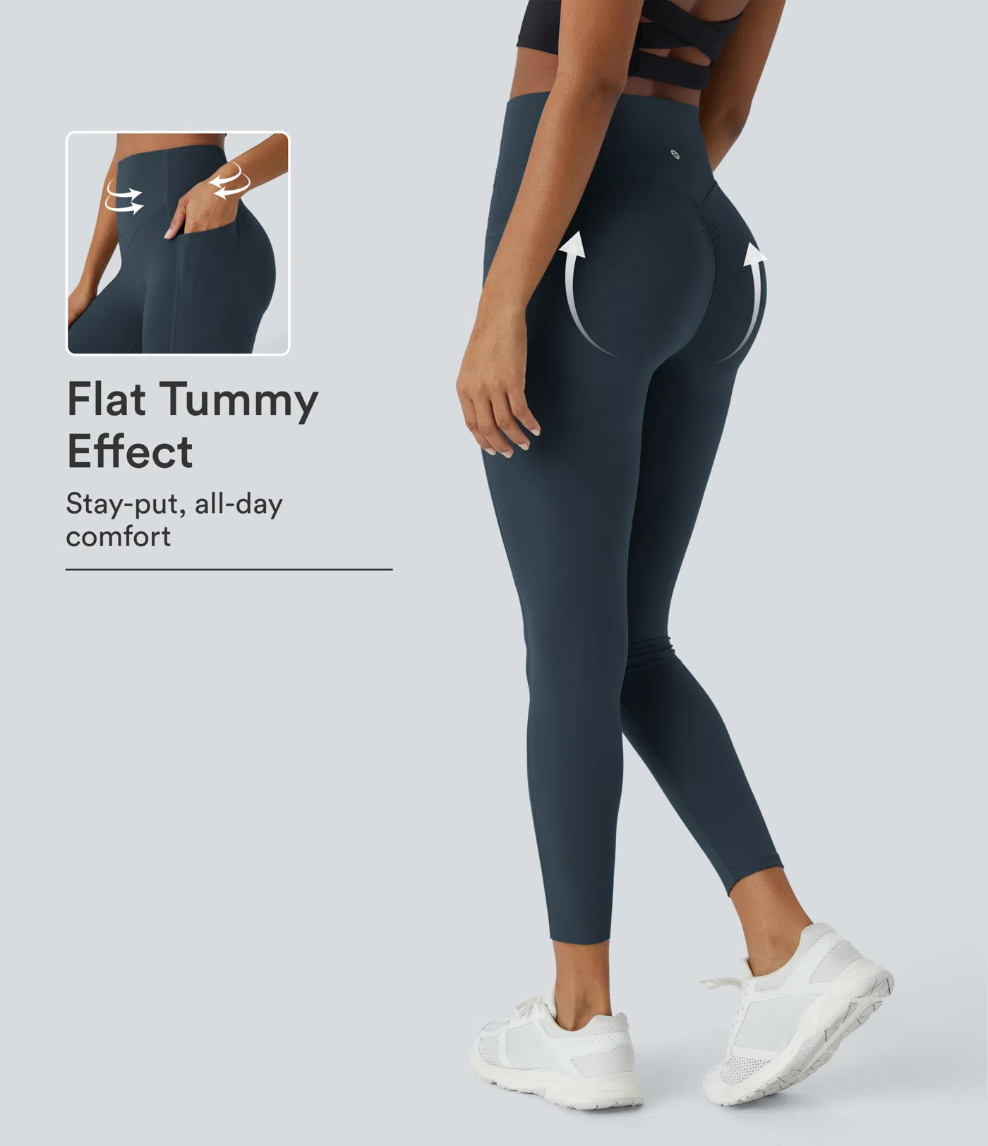 Halara UltraSculpt™ High Waisted Scrunch Butt Lifting Tummy Control Pocket Shaping Training Leg... | HALARA