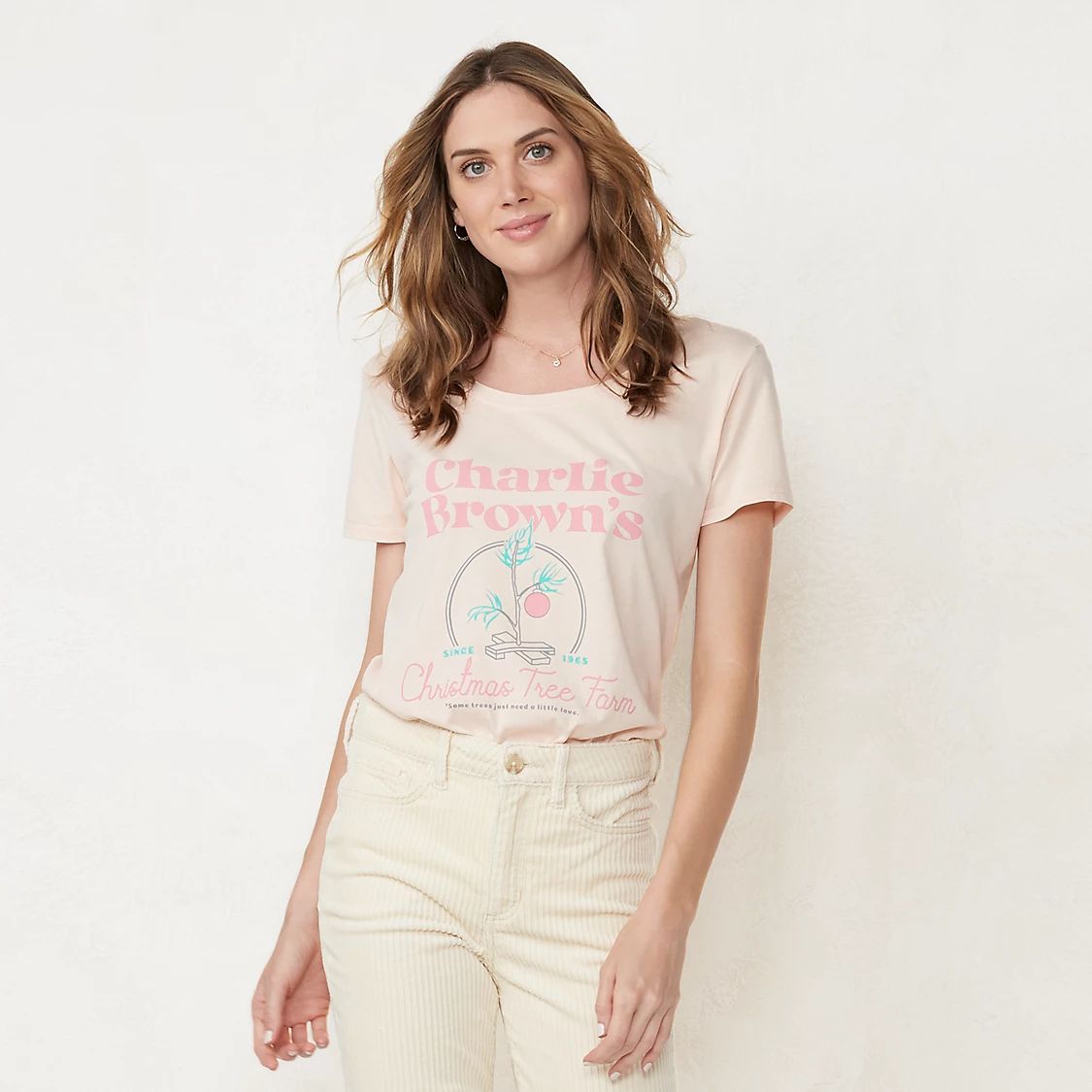 Women's LC Lauren Conrad Peanuts Christmas Graphic Tee | Kohl's