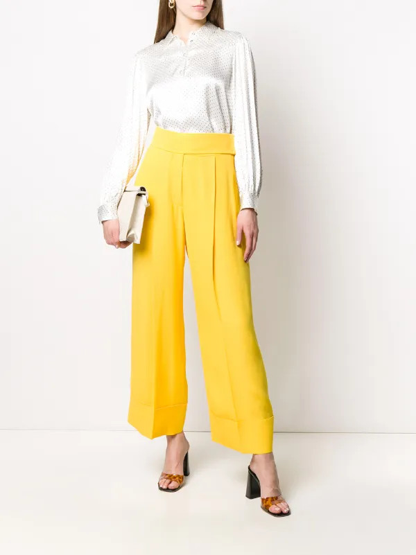 high-waisted wide leg trousers | Farfetch (RoW)