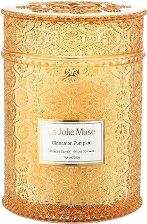 LA JOLIE MUSE Pumpkin Candles, Fall Candles, Pumpkin Chai Scented Candles, Luxury Candle Gifts, N... | Amazon (US)