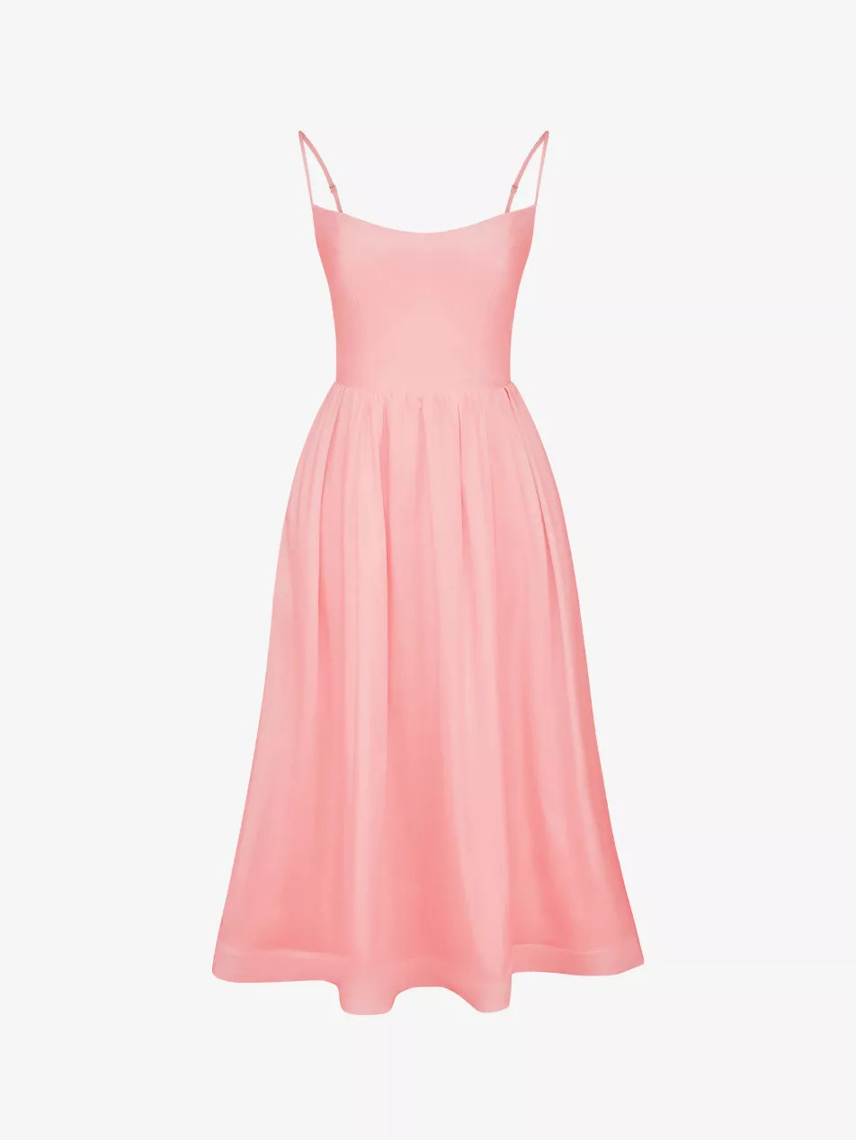 Lolita scoop-neck stretch cotton-blend midi dress | Selfridges