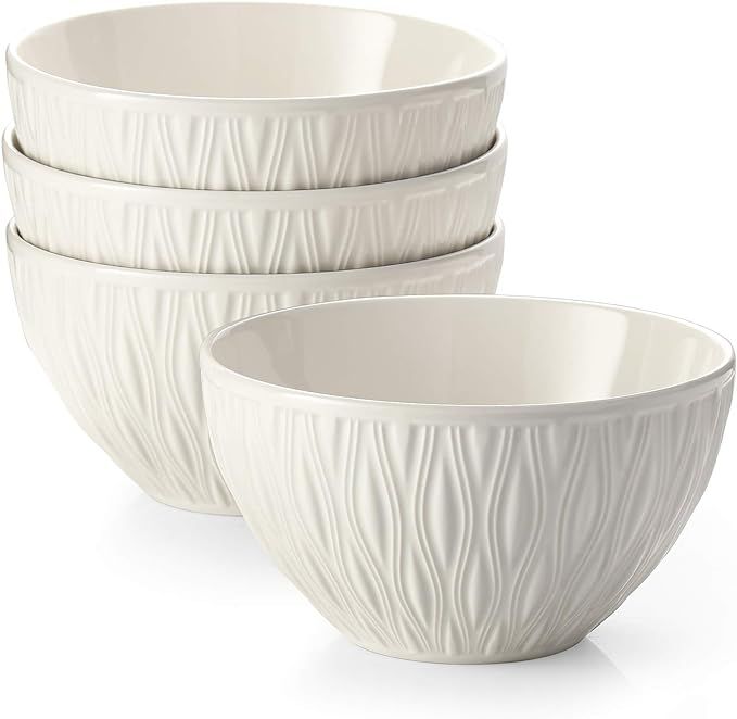 DOWAN 25 Ounce Cereal Bowls, Ceramic Soup Bowls, Porcelain Bowls for Kitchen, White Bowls for Cer... | Amazon (US)