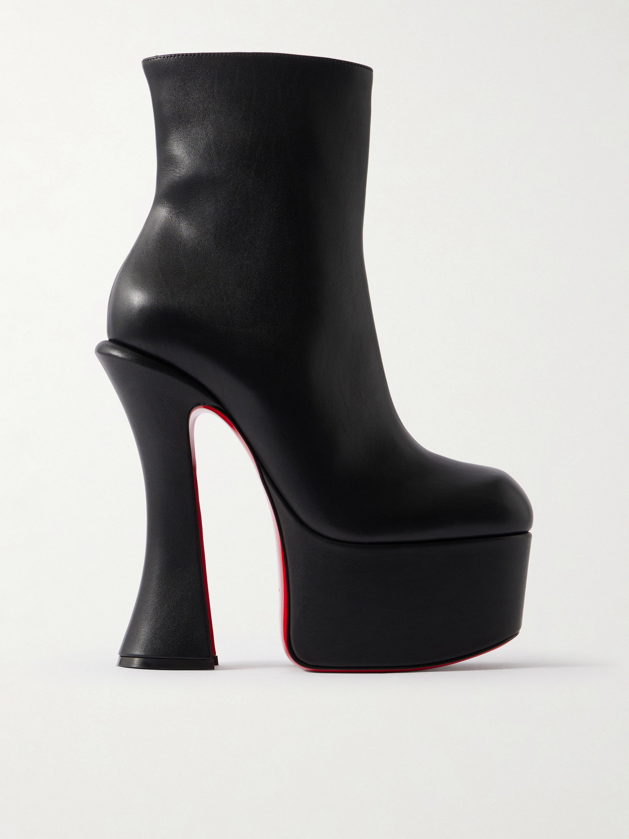 Christian Louboutin - Aquabootie 160 Leather Platform Ankle Boots - Black | NET-A-PORTER (US)