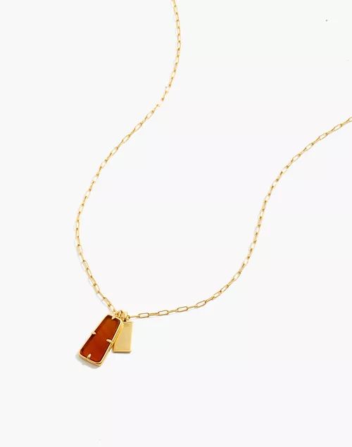 Stone Collection Carnelian Pendant Necklace | Madewell