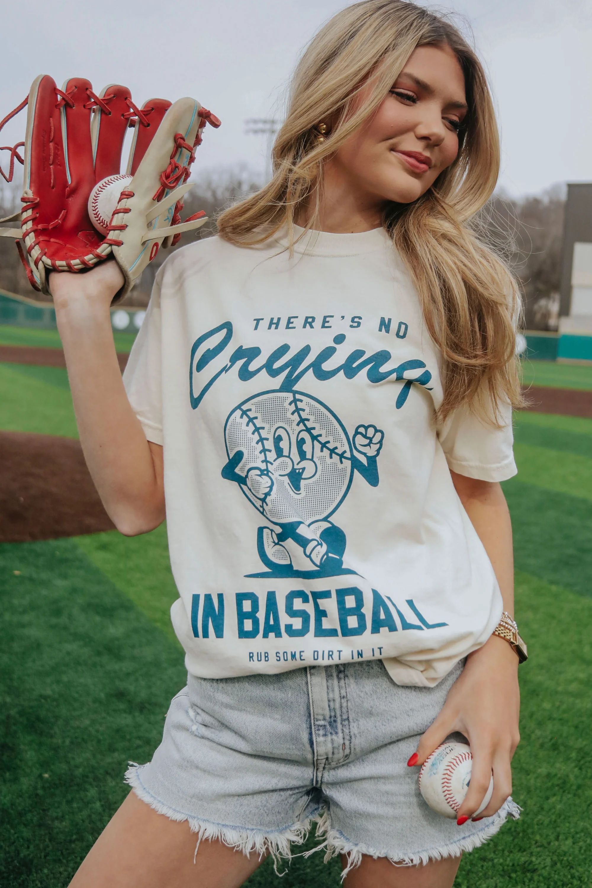 charlie southern: no crying in baseball t shirt | RIFFRAFF