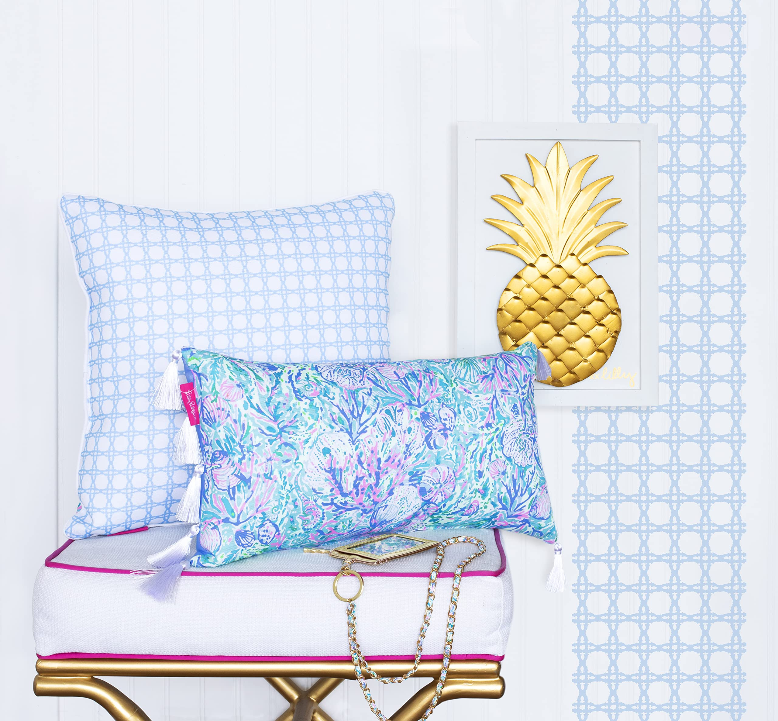 Lilly Pulitzer Lanyard with ID Holder, Keychain Wallet for School or Office, Gold Zipper Wallet, ... | Amazon (US)