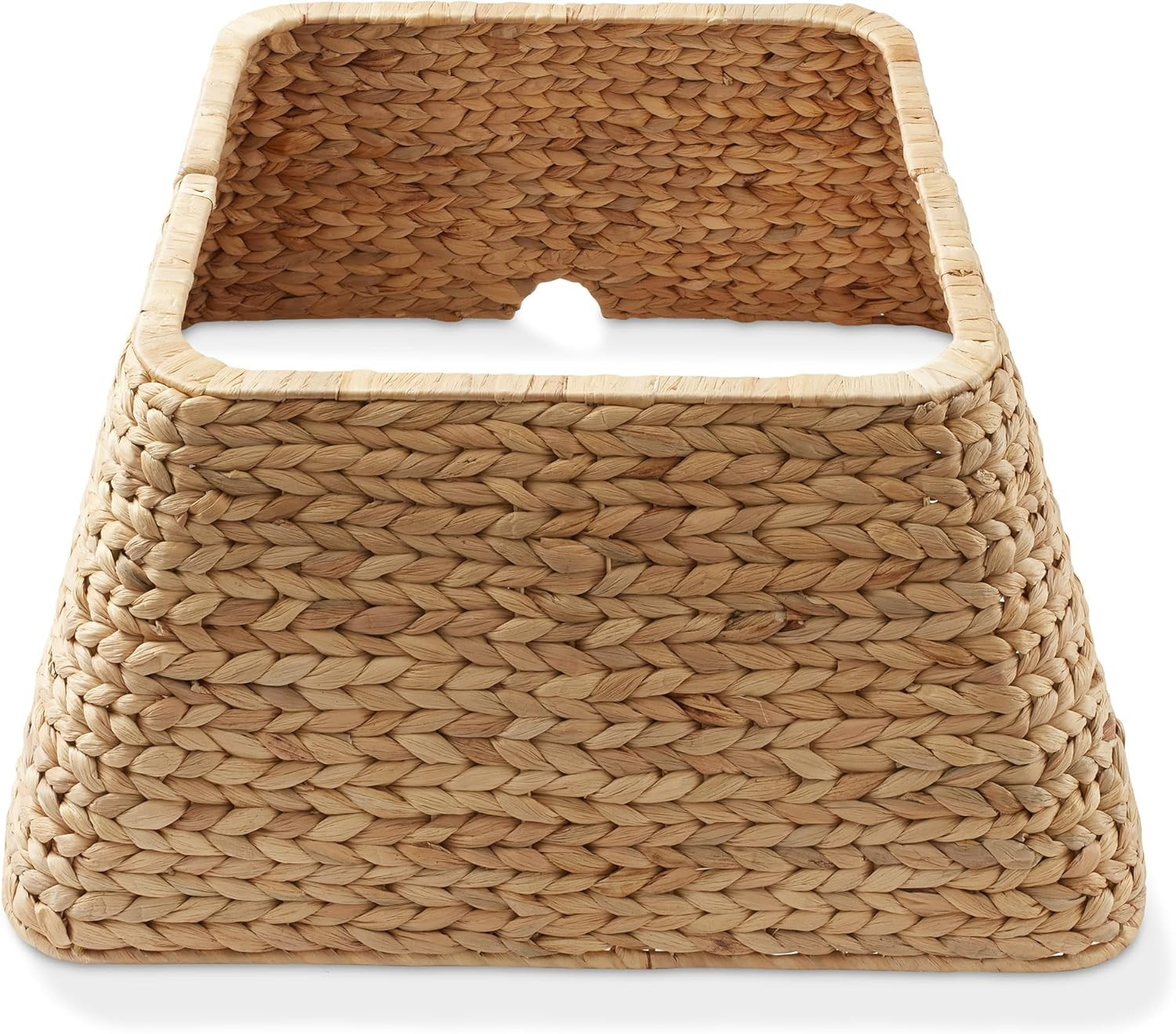 Casafield 22-Inch Christmas Tree Collar, Water Hyacinth Woven Tree Square Base Cover with Cord Cu... | Amazon (US)