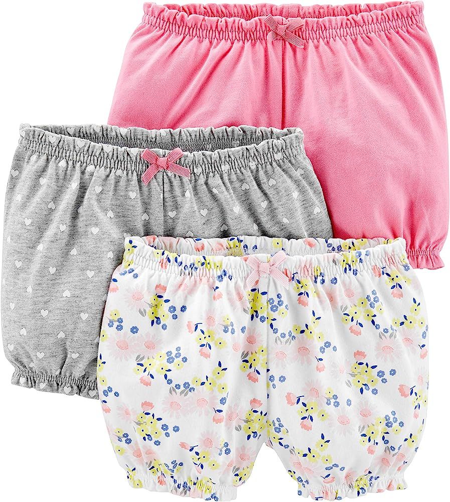 Simple Joys by Carter's Baby Girls' 3-Pack Bloomer Shorts | Amazon (US)