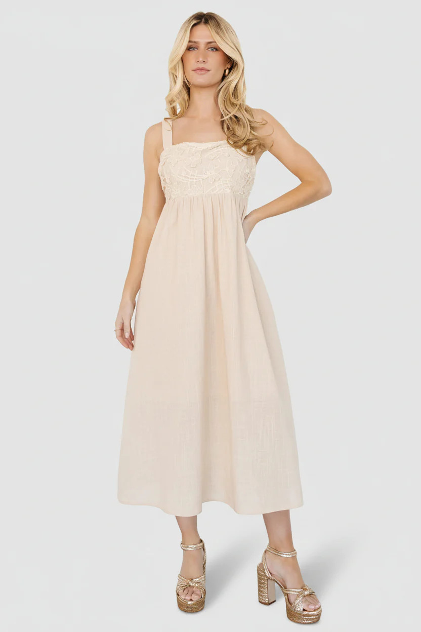 Mia Tie Back Dress | Natural | Baltic Born