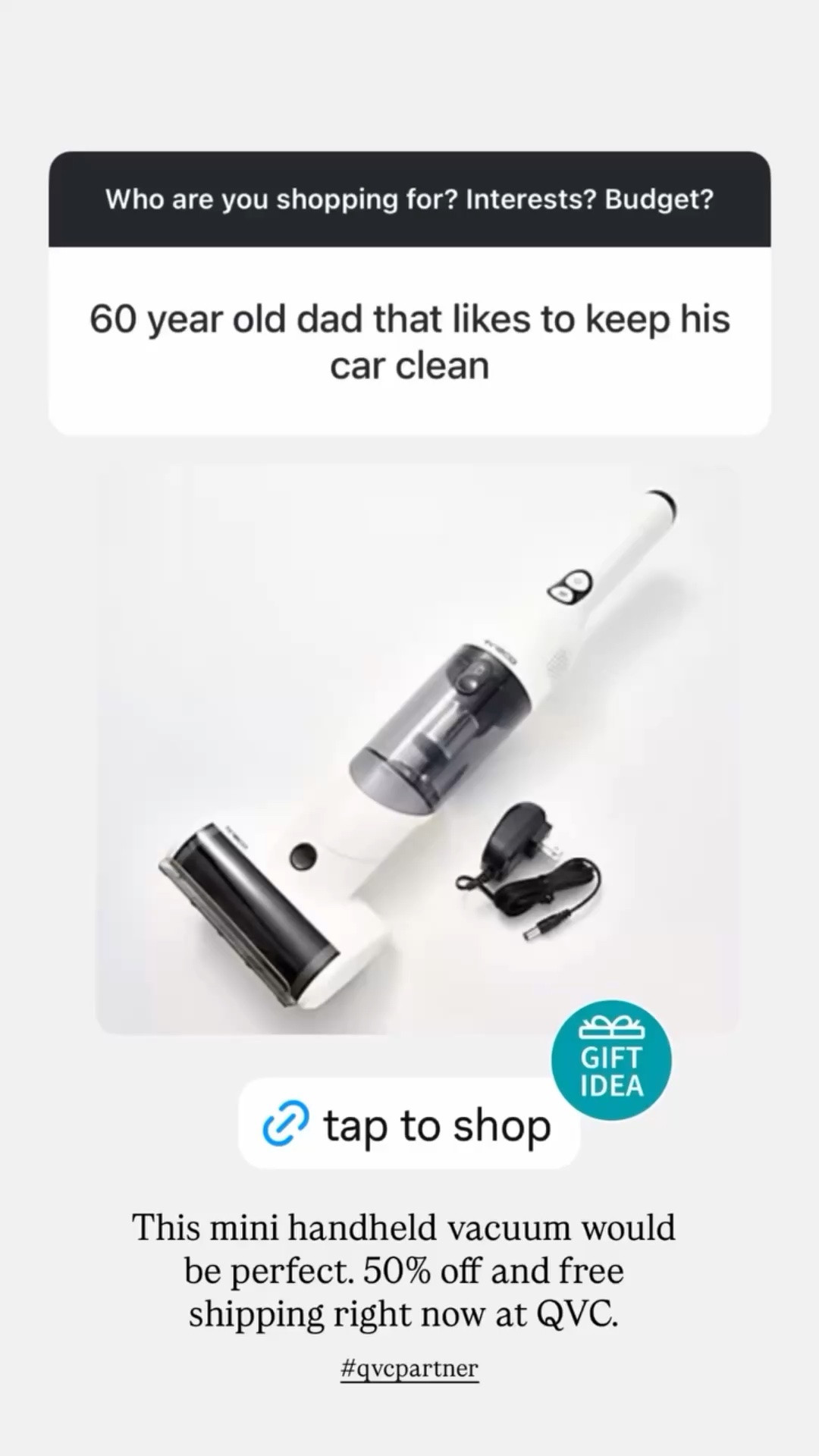 Father’s Day gift idea: This mini handheld vacuum would be perfect. 50% off and free shipping right now at QVC. 

#fathersday #giftidea

#LTKMens #LTKSaleAlert #LTKHome
