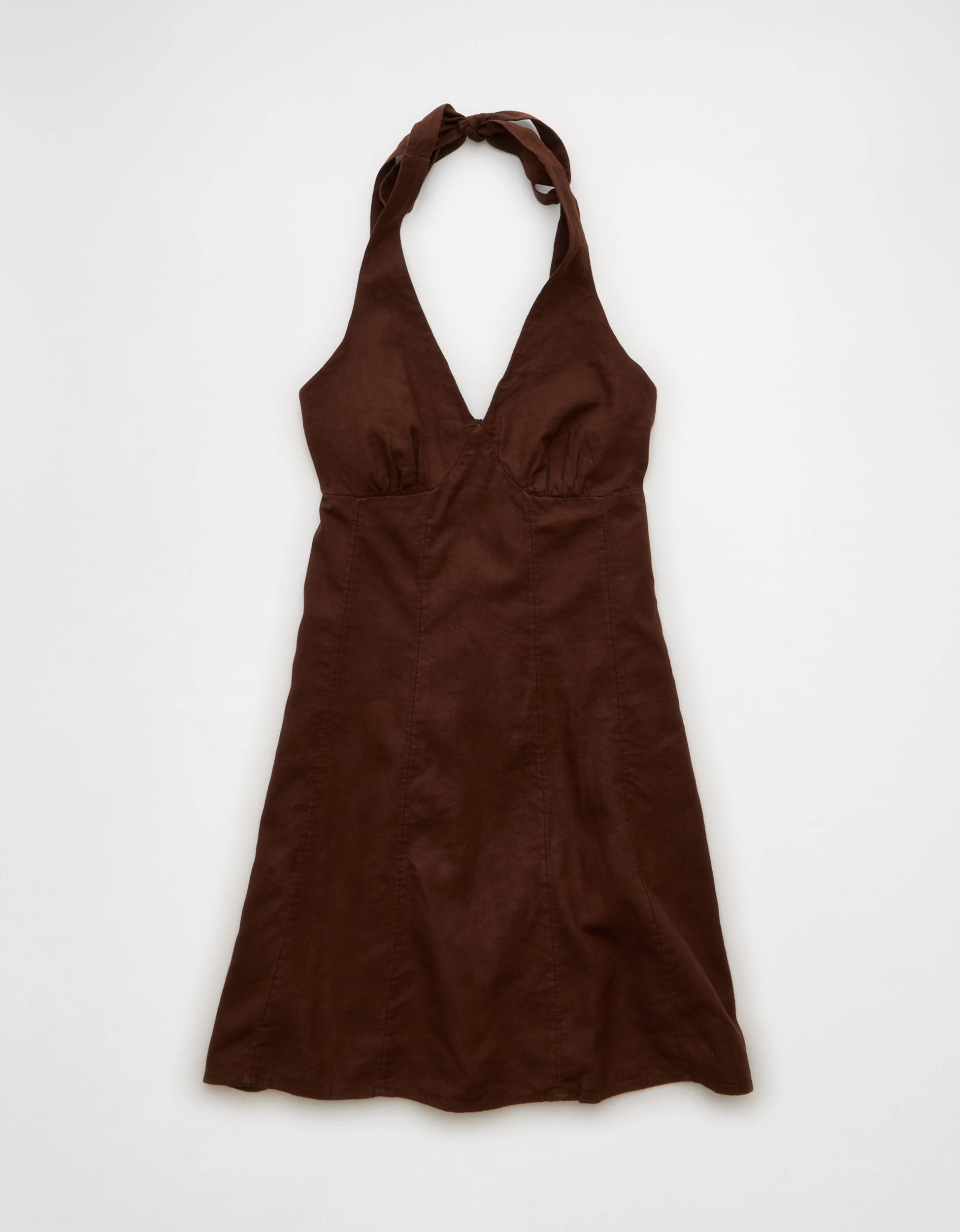 AE V-Neck Halter Mini Dress | American Eagle Outfitters (US & CA)