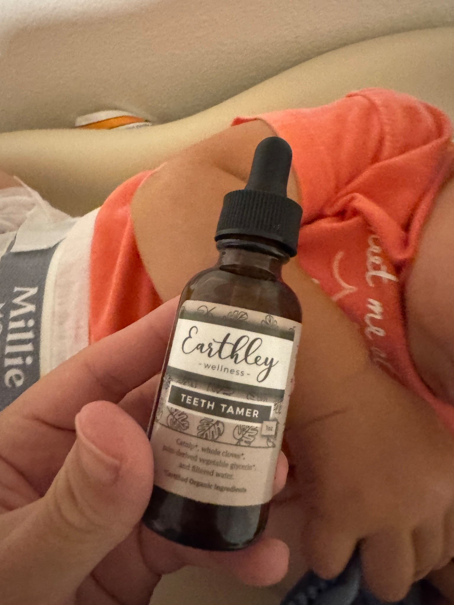 Mamas of teething babies you need this! This has been the best thing to soothe pain for our babes new teethies coming in. I love that it’s made with whole organic ingredients. Alcohol-free and gentle for babies + 
No essential oils or synthetic ingredients.. AND Absolutely NO artificial colors, fillers, flavors (natural or artificial), preservatives, added sugar, sodium benzoate, citric acid, acetaminophen, ibuprofen, top allergens (corn, soy, nuts, gluten, eggs, dairy, fish), or other junk!

ALSO is tested for heavy metals by third-party labs to ensure compliance with strict safety standards.*

#TeethingRelief #NaturalTeething #CrunchyMomLife #CleanLivingMama #NonToxicBaby #HolisticMama #TeethingSolutions #LTKBaby #LTKFamily #NaturalMama #GentleParenting #TeethingBaby #EarthleyWellness #NaturalRemediesForBabies #LTKFinds

#LTKBaby #LTKKids #LTKFamily