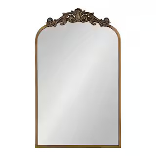 Medium Arch Gold Classic Mirror (30.75 in. H x 19 in. W) | The Home Depot