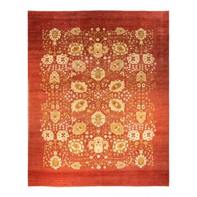 Keneasha One-of-a-Kind Hand-Knotted New Age 11'10" x 14'10" Wool Area Rug in Red/Ivory/Yellow | Wayfair North America