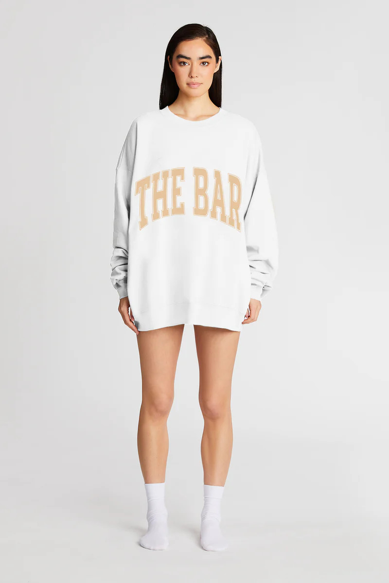VARSITY SWEATSHIRT WHITE/TAN | The Bar