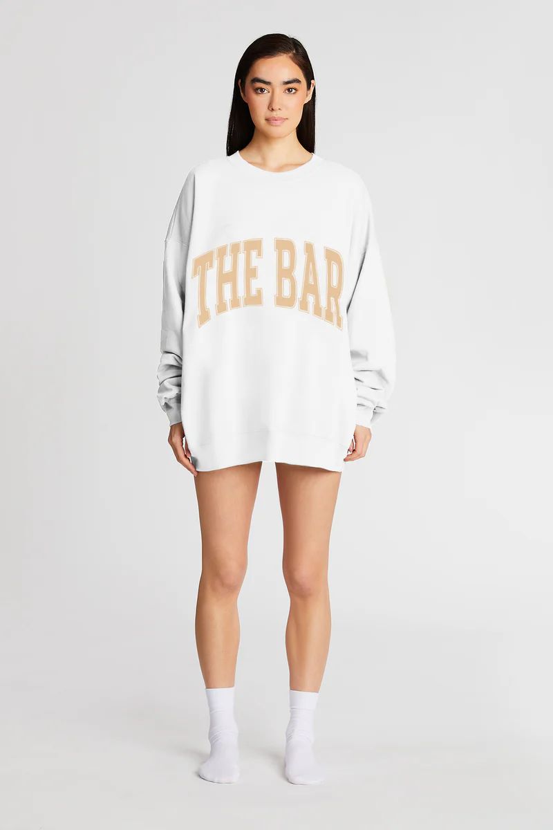 VARSITY SWEATSHIRT WHITE/TAN | The Bar