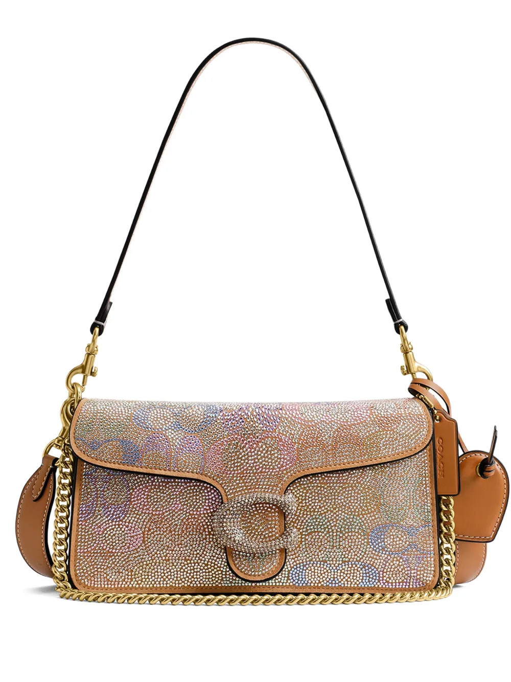 Coach Tabby crystal-embellished shoulder bag - Neutrals | Farfetch Global
