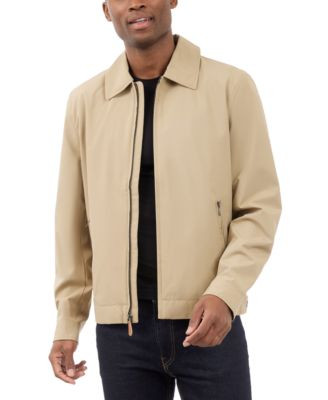 London Fog Men's Hipster Stretch Water-Resistant Full-Zip Jacket - Camel | Macy's