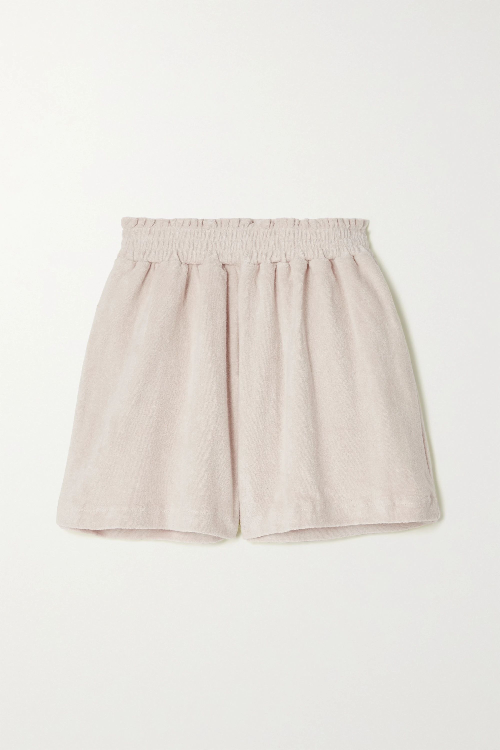 Off-white + NET SUSTAIN Reggie cotton-terry shorts | Faithfull The Brand | NET-A-PORTER | NET-A-PORTER (UK & EU)