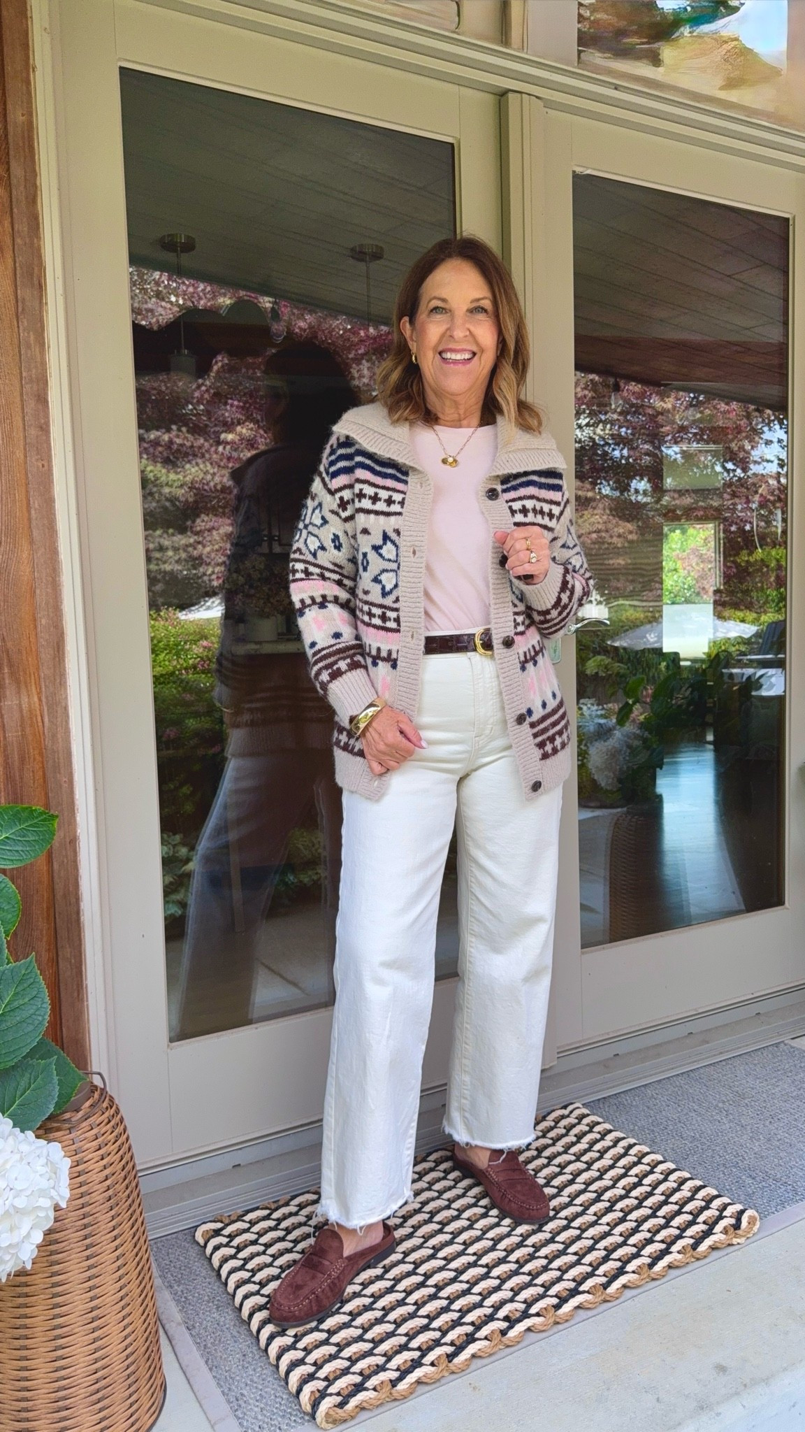 Target find! Love this Cardigan, tops to go with it, and mules—all in the colors of the season. 

Fits true tts size, and the sweater is so soft & cozy.  I'm wearing it now. 

Outfits over 50

#LTKPetite #LTKOver40 #LTKootd
