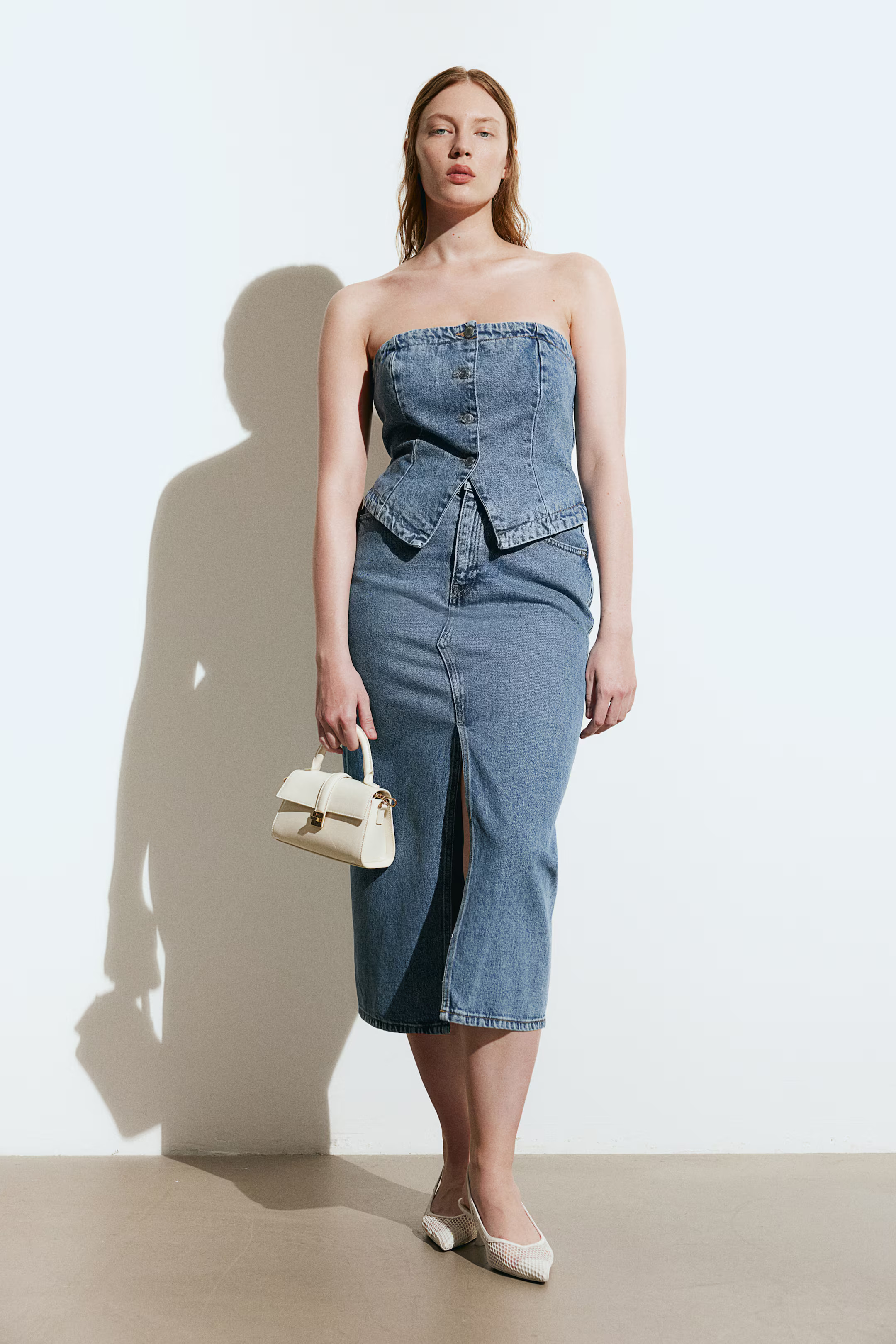 Denim Midi Skirt | H&M (US + CA)