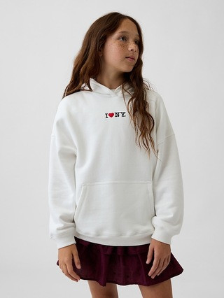 Kids VintageSoft Oversized I Heart NY Hoodie | Gap (US)