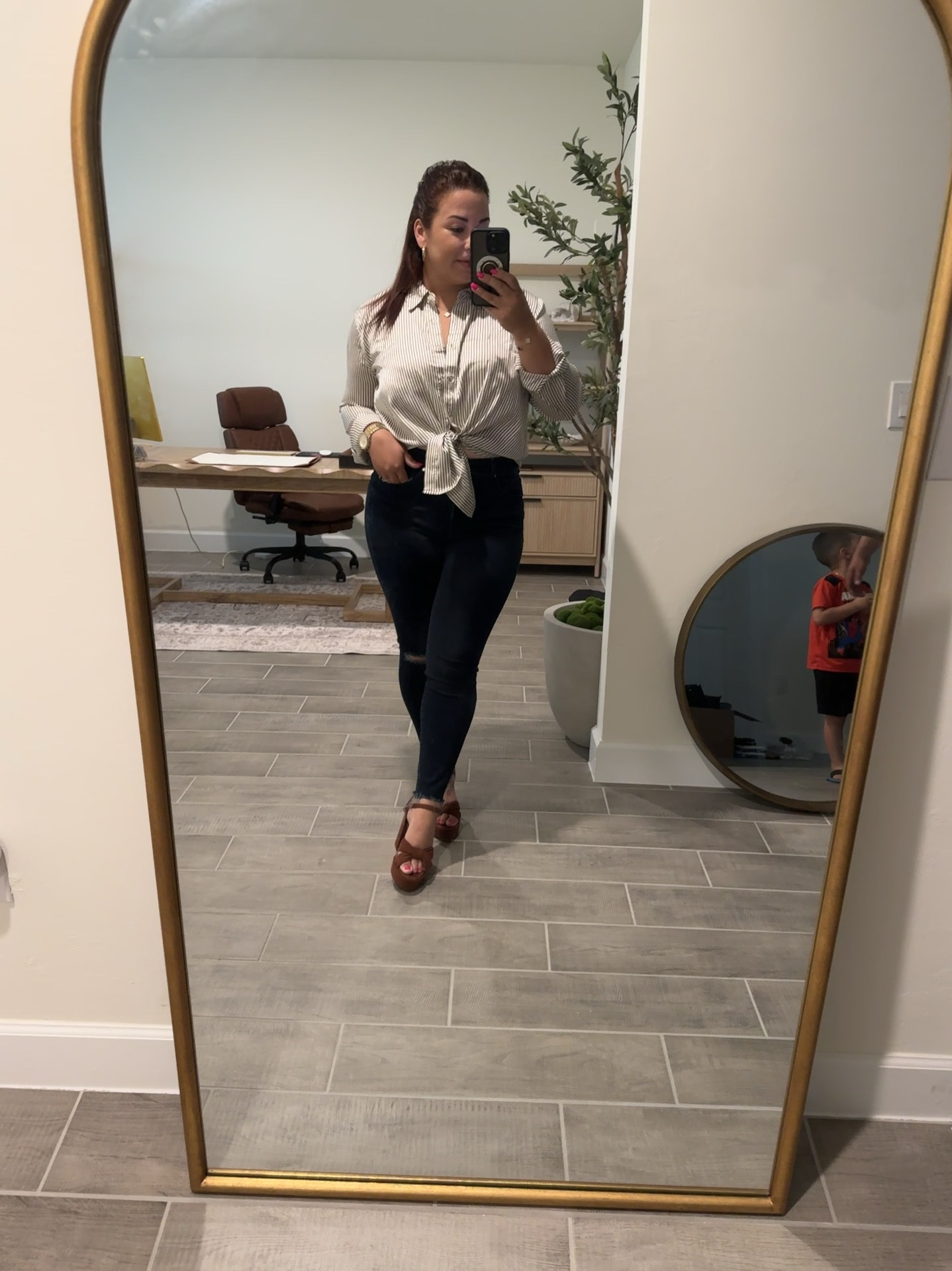 Express and target combo , stripe shirt , skinny jeans , platform shoes ! 

#LTKMidsize #LTKShoeCrush #LTKStyleTip