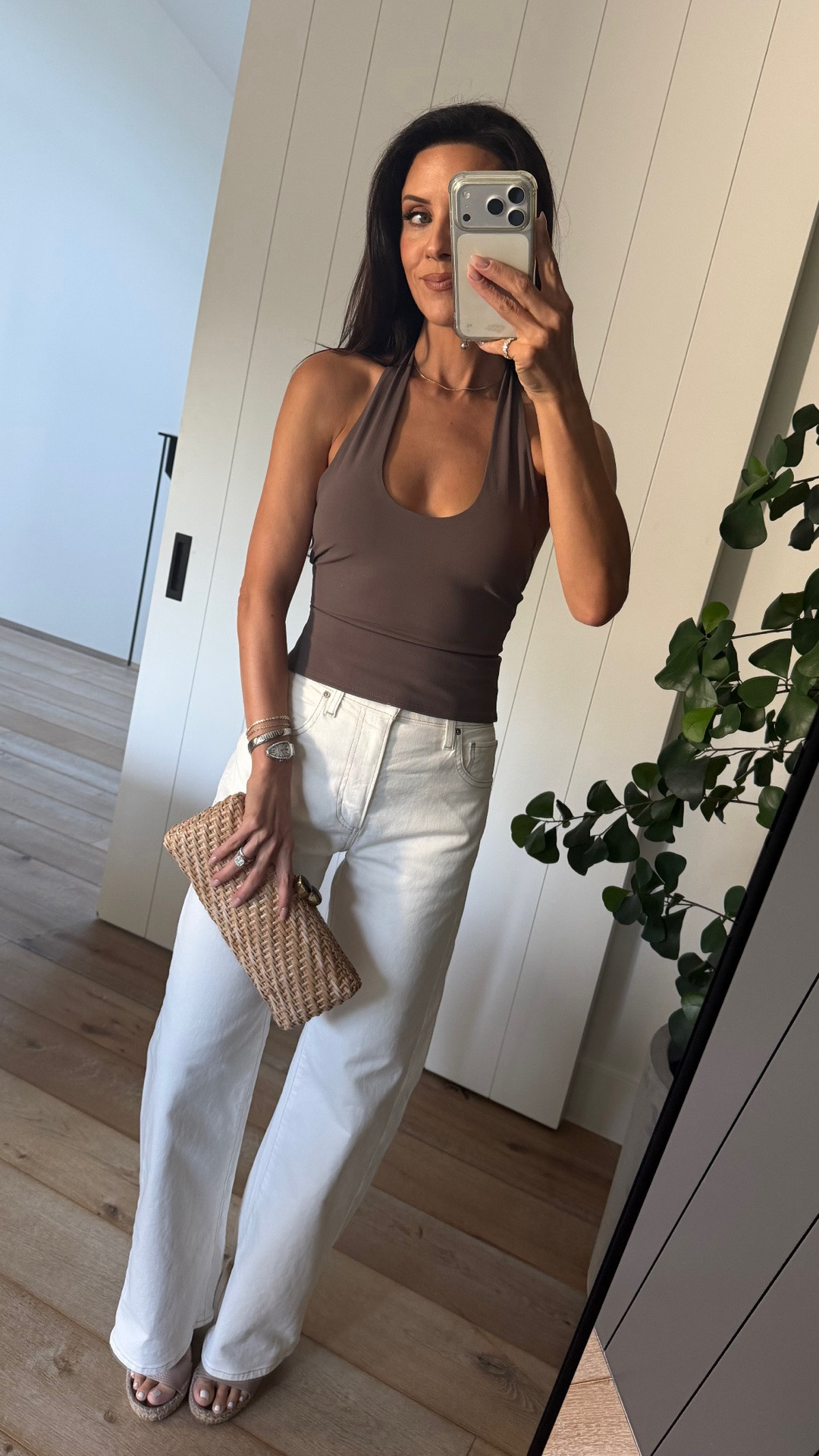 My summer date night look I’ve been dying to break out this halter top. I love the color and it’s on sale now I’m wearing a size extra small. I won’t say how many different washes I own these jeans and but the white felt perfect for Summer I recommend going at least one full-size down. I am wearing a size 23.

#LTKootd #LTKgrwm