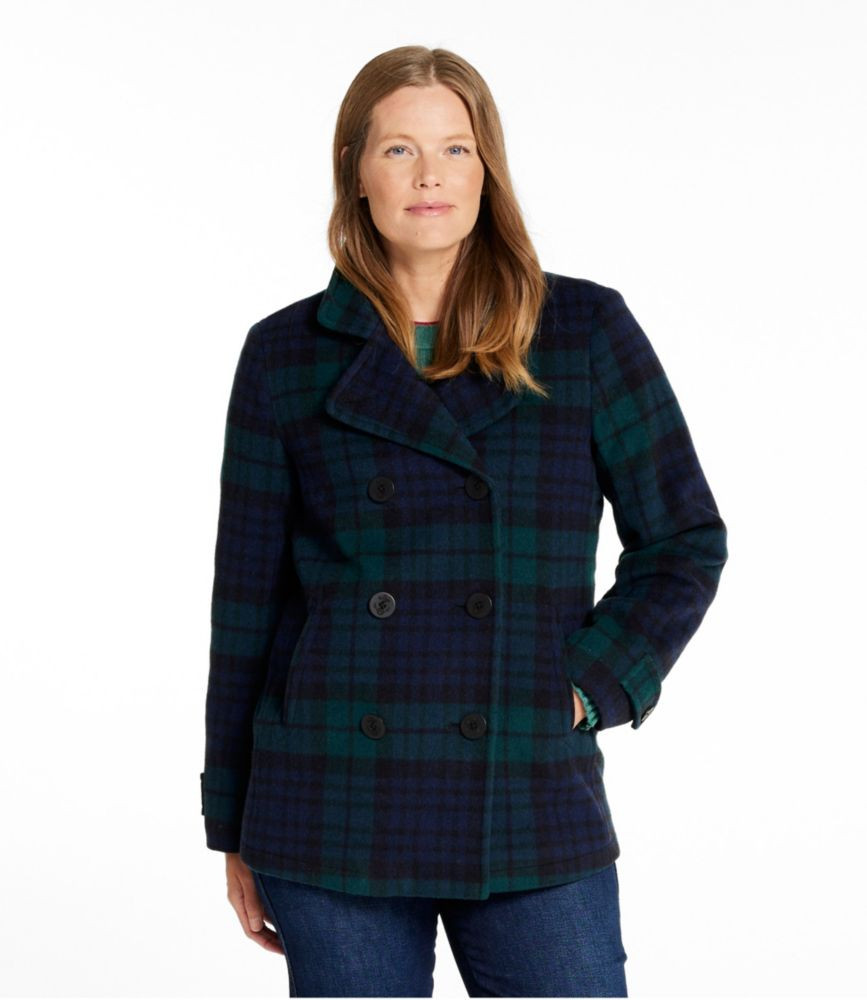 Women's Classic Lambswool Peacoat, Pattern | L.L. Bean