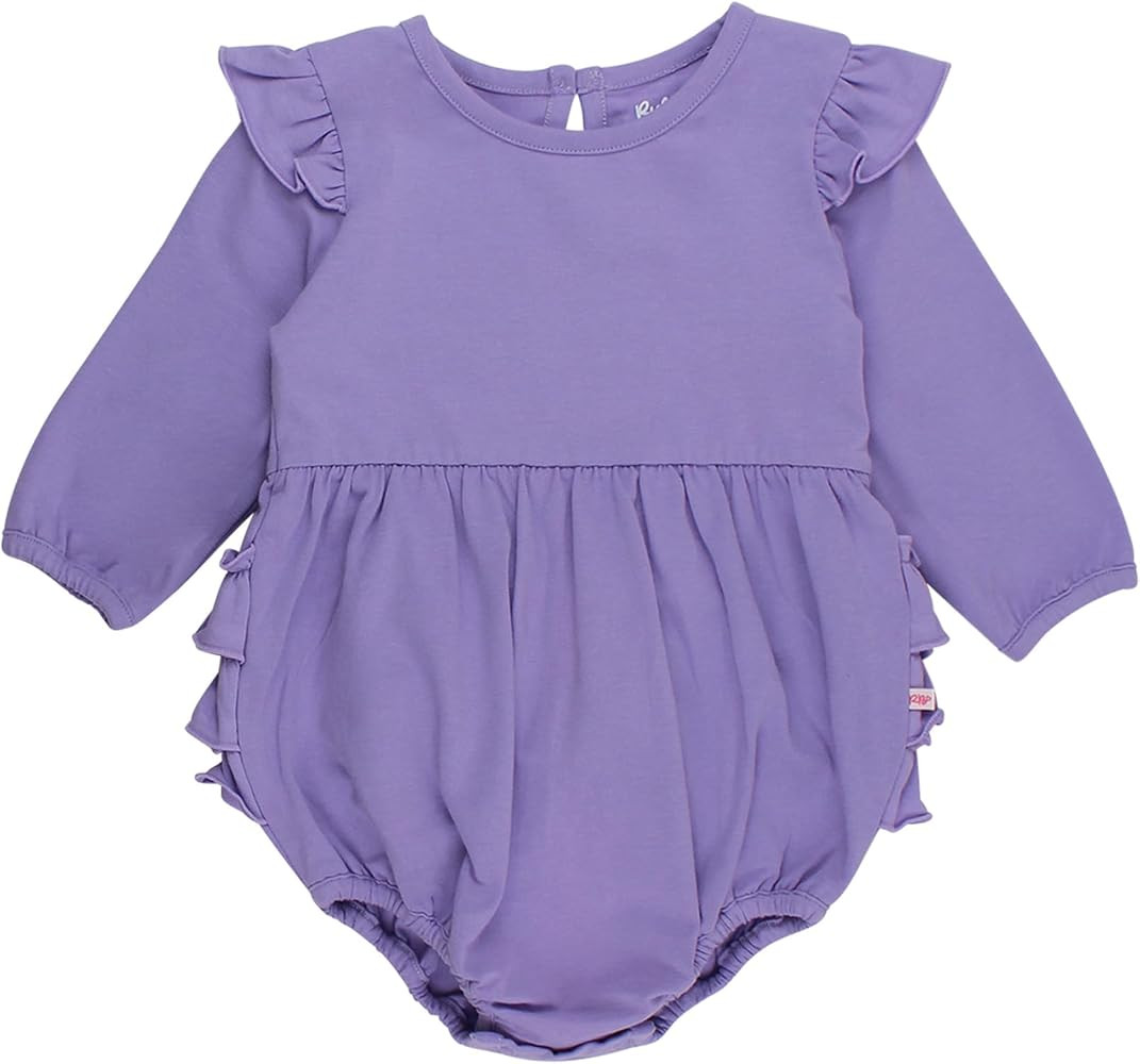 RuffleButts Toddler Girls Classic - Long Sleeve Bubble Romper | Amazon (US)