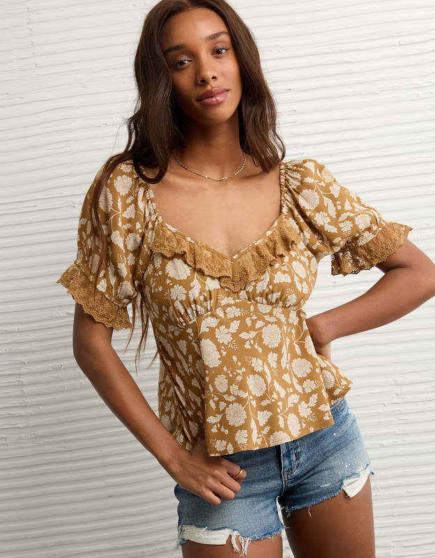 AE Babydoll Blouse | American Eagle Outfitters (US & CA)