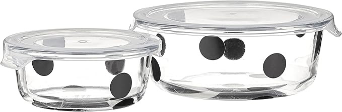 Kate Spade Deco Dot 2-Piece Round Food Storage Set | Amazon (US)