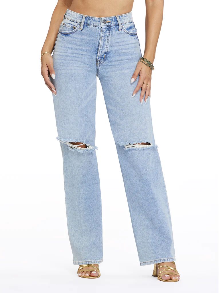 Relaxed Wide Straight Jeans in Soulmate | Jessica Simpson E Commerce